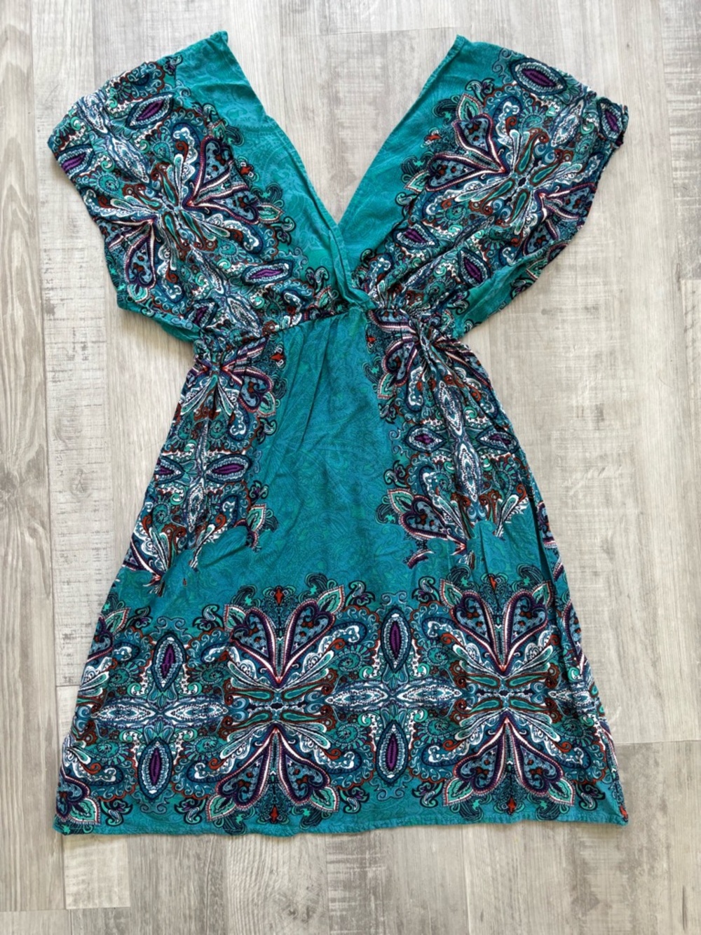 Rue21 Teal Paisley Rayon Swim Coverup